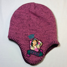 Nickelodeon iCarly Knit Beanie Hat Ear Flaps Unisex Adult One Size Purple