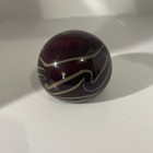 Vintage Glass Art Signed Paperweight JBYRON|86 Maroon And Tannish Brown Blue Srl — photo 7