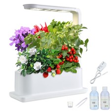 3 Pots Hydroponic Growing System with LED Light Indoor Herb Garden Home Kitchen 15.33 per gallon
