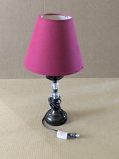 Intertek Burgundy Shade Table Lamp Stand Bedroom Lamp