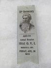 MONROEVILLE OHIO 101st INFANTRY GAR CIVIL WAR GRAND ARMY REPUBLIC REUNION RIBBON