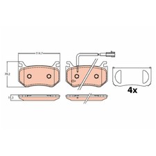 Satz Bremsbeläge Bremsklötze vorne für Alfa Romeo Giulia 952 Stelvio | 246431