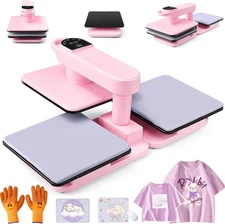 360° Swivel Auto Heat Press 15x15 with Double Workbench Sublimation Transfer New
