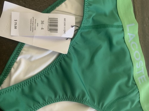 Neu mit Etikett Damen Lacoste Print Bikinihose mit Oversize-Logo in Grün Größe 36-4 - Bild 23 von 24