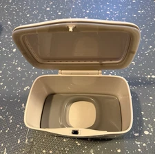 OXO Tot Perfect Pull Baby Wipes Dispenser White Gray Weighted Plate Empty