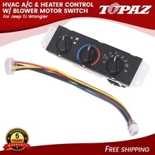 HVAC AC A/C & Heater Control with Blower Motor Switch for Jeep Wrangler TJ 99-04