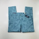 Vineyard Vines Tropical Flamingo Stretch Breaker Pants Teal Size 34x32 Brand New
