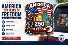 America 250 Adhesive Sticker 1776 2026 Patriotic Decal America s 250 Years
