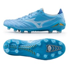 Mizuno Morelia Neo IV Elite MD P1GA263225 Blue White Mens Soccer Shoes Cleats