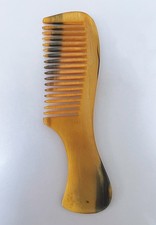 Natural Handcrafted Ox Horn Comb With Handle For All Hair Types Massage Brush