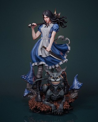 We're All Mad Here | 3D Printed Figure | Art Piece | Painted
