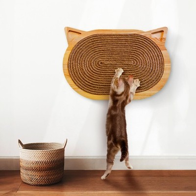 Wall Mounted Cat Scratcher Board Scratching Post Pad Indoor Cats Furniture