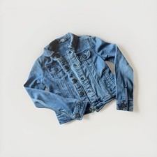 GapKids 1969 Blue Denim Jacket Girls M Button Long Sleeve vintage