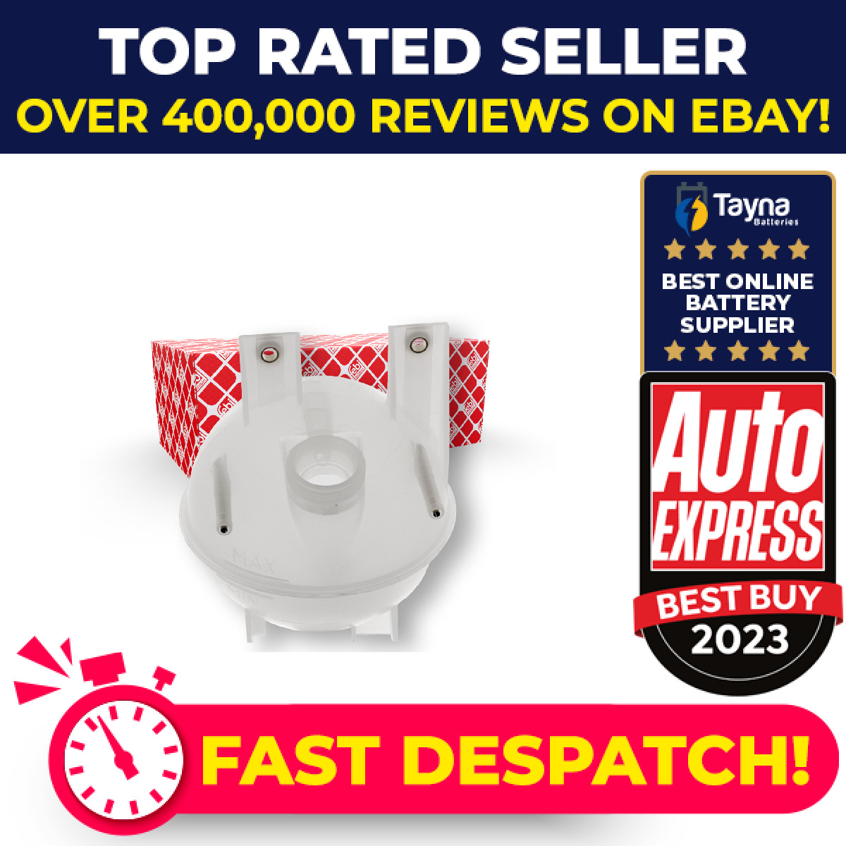 Coolant Expansion Tank 49735 Febi 7166663 95VB8A080CF Genuine Quality Guaranteed