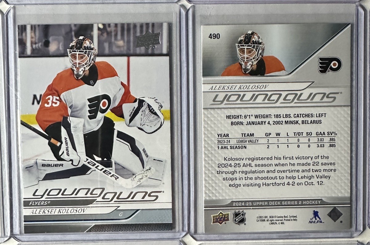 2024-25 Upper Deck Series 2 - Young Guns Aleksei Kolosov #490 (RC)