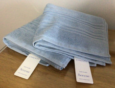 2 x Christy Bath Mats - FADED DENIM - 50cm X 80cm - RRP £11.50 each