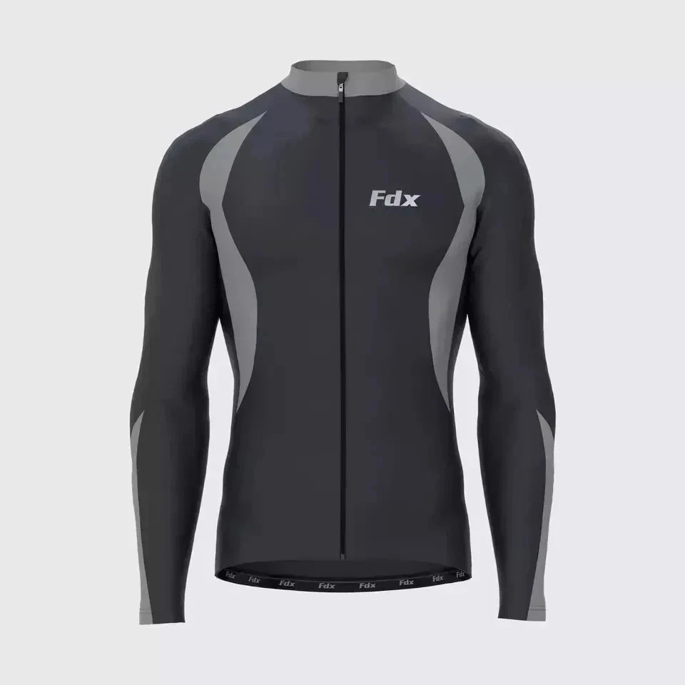Mens Cycling Jersey Long Sleeve Thermal Windproof Italian Roubaix Jacket Biking - Image 3 of 4
