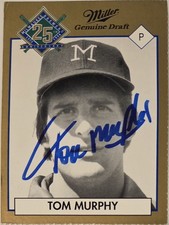  1994 Miller Brewing Tom Murphy Auto Card Milwaukee Brewers Baseball Signed MLB