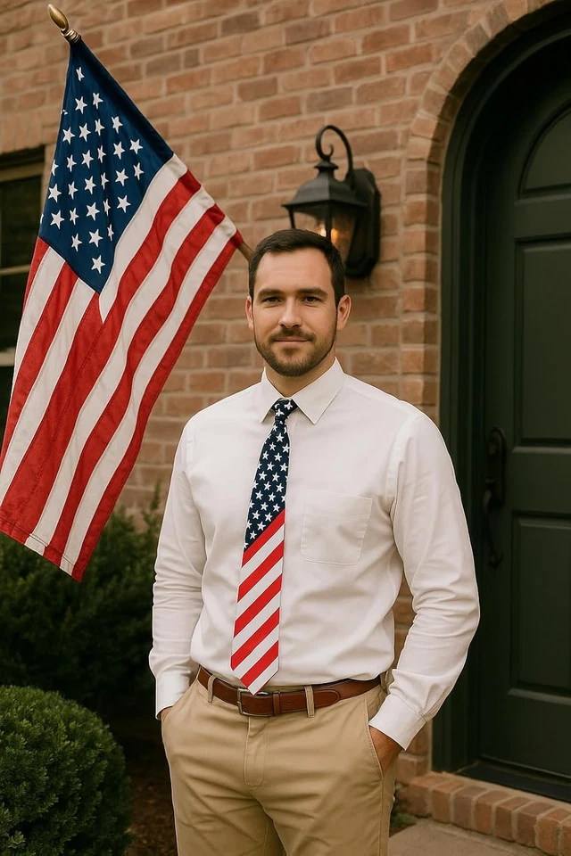 Cravatta USA Unisex - Adulto - Immagine 4 di 4