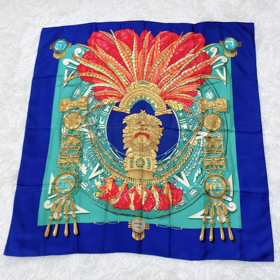HERMES Carre 90 Mexico Silk Scarf with Original Tag