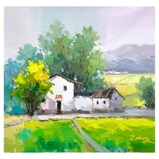 Zahra Original Acrylic Painting on Canvas (24" x 24") Hand Signed