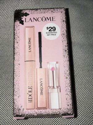 LANCÔME LASH IDOLE FLUTTER LENGTHENING MASCARA & BUTTERGLOW LIP BALM  SET NIB
