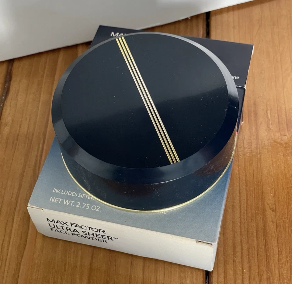 Vintage Max Factor Ultra Sheer Loose Face Powder Medium Tone  57 - 2.75 oz New - Image 2 of 4