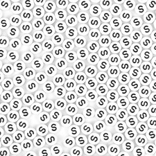 300Pcs Letter Beads S 4X7mm White Alphabet Beads Acrylic Round Shape Loose Beads