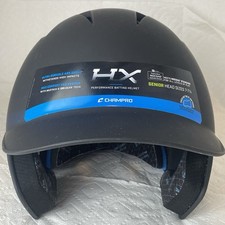 Champro Batting Helmet Black Adult Medium Head Size 7 - 7.5 HX Gamer Performance