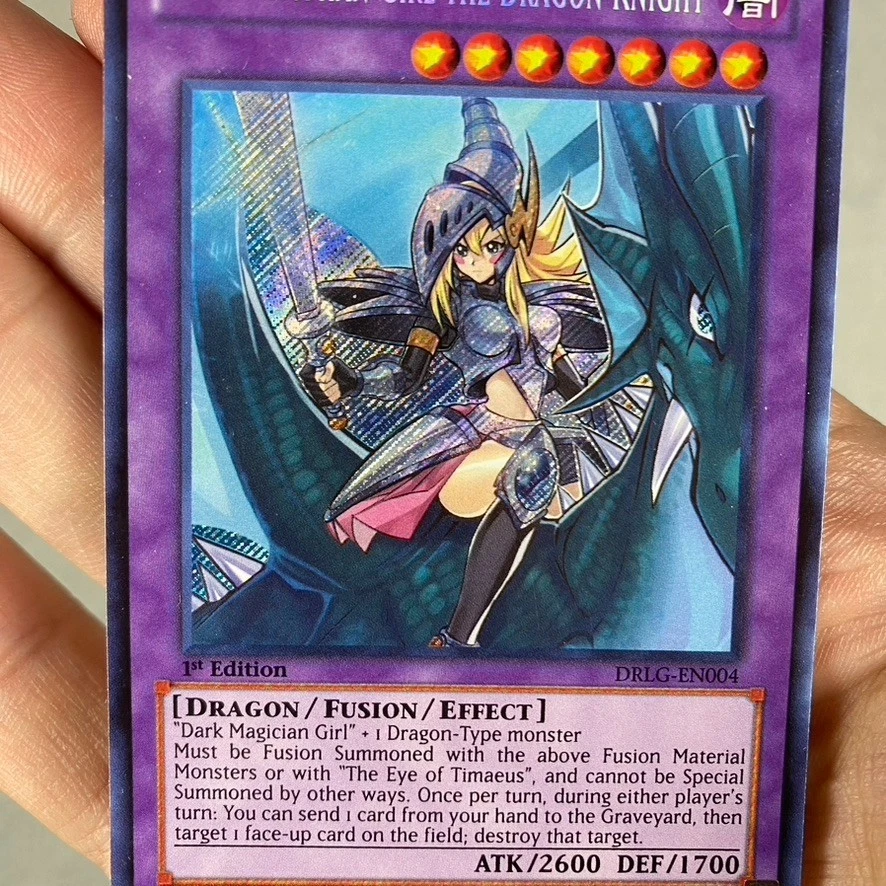 Yu-Gi-Oh! Dark Magician Girl The Dragon Knight DRLG-EN004 Secret Rare 1st NM - Image 4 of 4