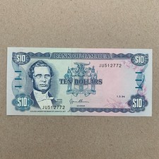 JAMAICA Jamaica 10 DOLLARS Banknote 1994 Jamaican Currency Paper Money