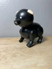 Vintage Fisher Price Little People Black Pig White Ears RARE
