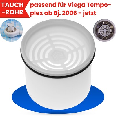 Tauchrohr mit Haarfilter passend für Viega Tempoplex Duschablauf Rohr Siphon Set