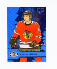 2020-21 Skybox Metal Universe Nicolas Beaudin RC #104Blue Spectrum Chicago