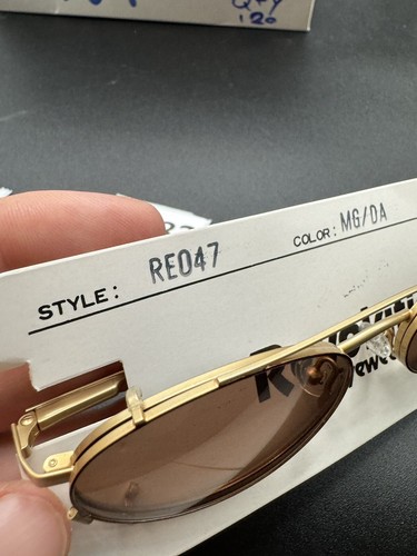 NEW Revolution Eyeglass Frame With SUN SHADE Clip On RE047  49-18 Gold - Picture 4 of 7