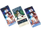 Christmas Kitchen Towels - Snowman Designs - 3 Towels