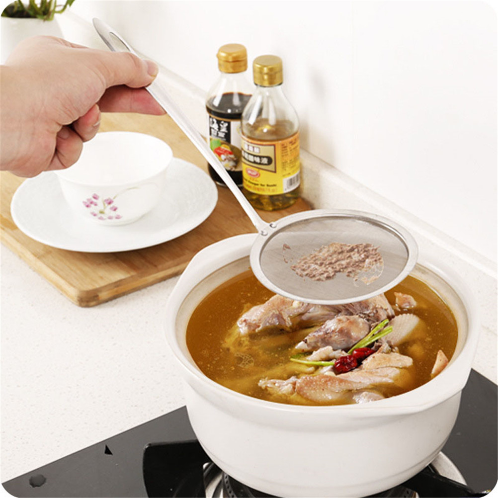 Stainless Steel Fine Mesh Oil Strainer Flour Sifter Colander Sieve TYUY*a5