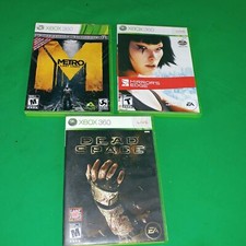 XBox 360 Lot of 3 Games Metro Last Light, Mirrors Edge, Dead Space