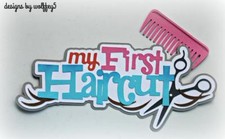 CRAFTECAFE HAIRCUT TITLE premade paper piecing scrapbook diecut piece page album