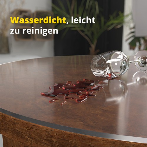 Glasklar Folie 2 mm + abgeschrägte Kante, transparente Tischdecke Tischschutz - Afbeelding 9 van 12