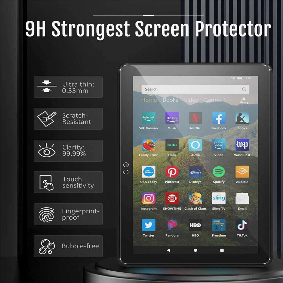 Tempered Glass Screen Protector For Amazon Kindle Fire HD 10" 13th Gen 2023 - Image 4 of 4