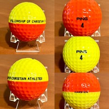 Vintage PING Karsten Orange Yellow Fellowship Christian Athletes Logo Golf Ball