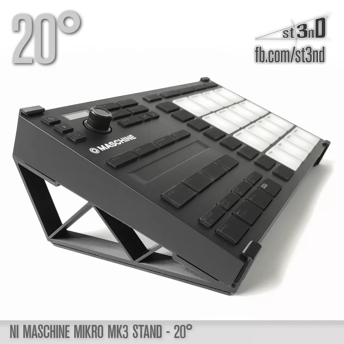 NI MASCHINE MIKRO MK3 STAND - 20 degrees - 3D printed - 100% Buyer