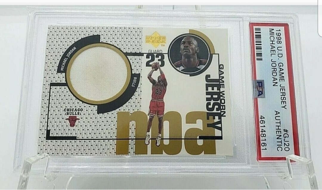 1998 UpperDeck Game Jersey Michael Jordan Rare, 1st White Patch, POP (1) Ebay view 1