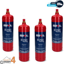 4X Fridge Freezer REFILLABLE REFRIGERANT CYLINDER RED 430G  R290