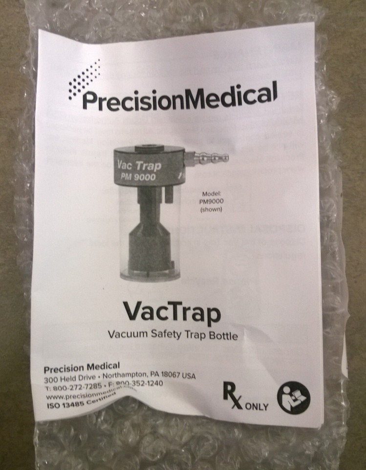 Precision Medical PM9000 Vac Trap Vacuum Safety Trap Bottle, New eBay