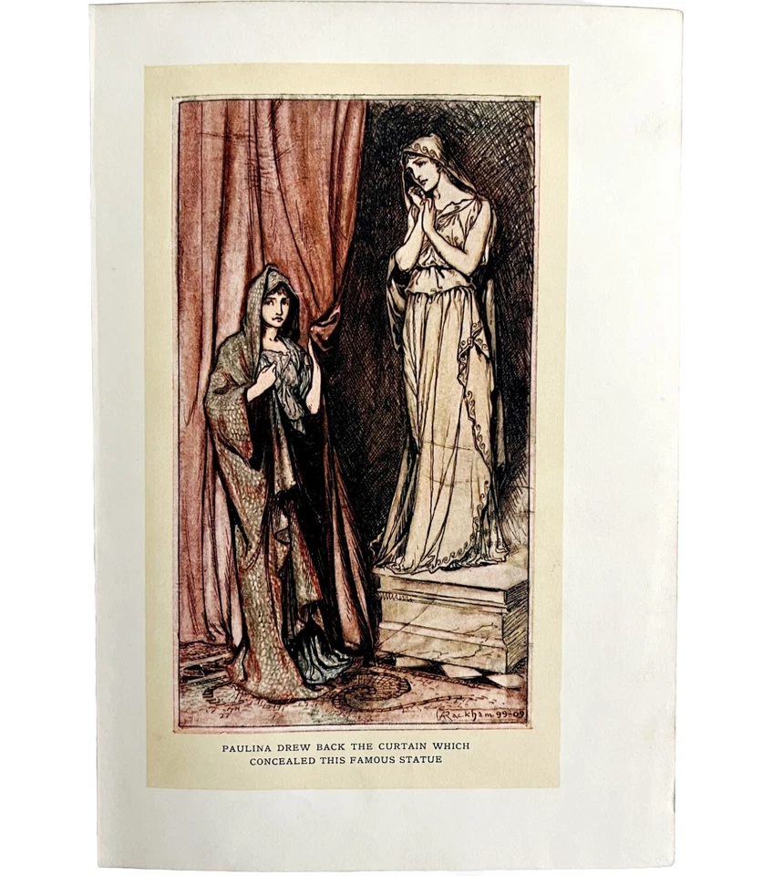 Impresión artística de Arthur Rackham 1909 The Winters Tale Paulina Shakespeare DWDD19 Foto 2 de 2