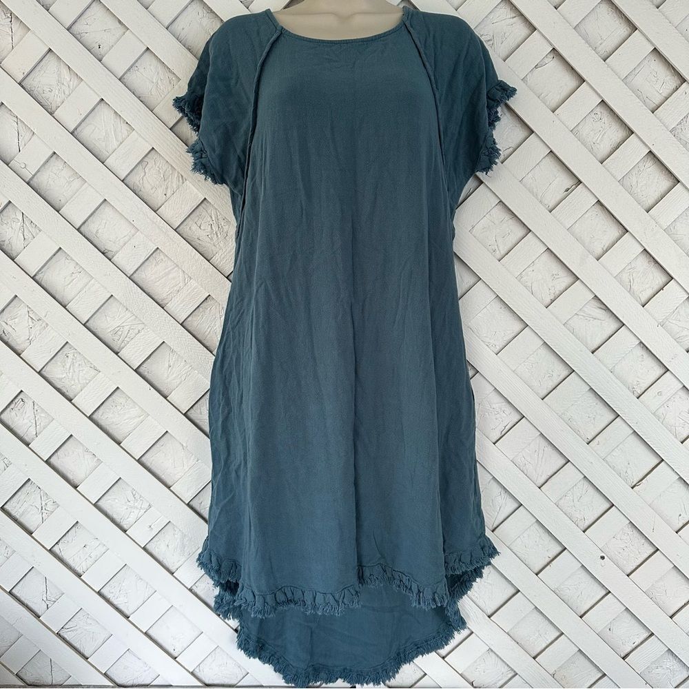 chinese dress ladies Umgee Linen Blend Scalloped Button-Front Mini Dress – Black