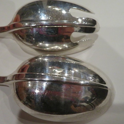 Vintage Gerity G48 Silver Plate 2pc 9" Serving Spoon and Fork - Picture 9 of 12