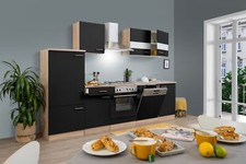 Cuisine équipée kitchenette Chêne Schwarz Merle 280 CM